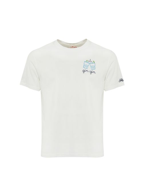 T-shirt Portofino in cotone con ricamo Gin-gin Mc2 Saint Barth | PORTOFINO05208H GIN GIN 01N EMB